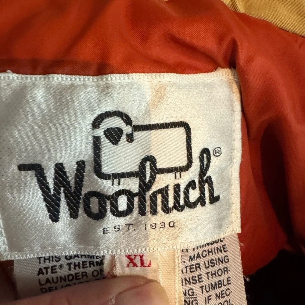 Vintage 70s Woolrich Mens Down Chore Coat Size XL Barn Utility Farm Outdoors